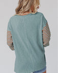 Emma Striped Bishop Sleeve Top