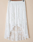 Melany Ruffled High-low Hem Midi Skirt