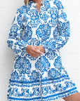 Adalynn Tribal Button Up Loose Mini Dress