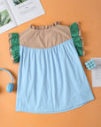 Maci Ruffled Sleeve Frill V Neck Blouse