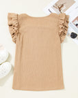 Nia Ruffled Tiered Sleeve Textured Top