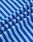 Stripe Ribbed Cap Sleeve T-Shirt