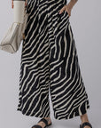 Zebra Stripe Wide Leg Pants