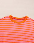 Stripe Drop Shoulder Crewneck Sweatshirt