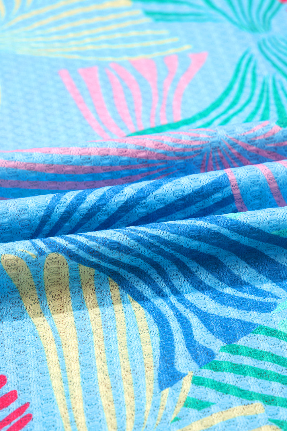 Bow Waffle Knit Crewneck Top