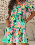 Floral Puff Sleeve Babydoll Dress