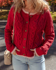 Kennedy Cable Knit Buttoned Cardigan
