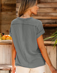 Corded Knit Reverse Seam T-Shirt