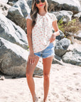 Estelle Crochet Cap Sleeve Blouse