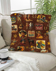 Vintage Cowboy Collage Western Throw Pillow Case Made in America