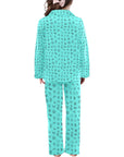 Turquoise Cattle Brands Girl's Western Pajama Set