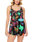 Neon Rodeo Swim Dress & Shorts Set