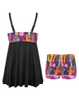 Pink Cactus Swim Dress & Shorts Set