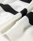 Black Striped Drop Shoulder Pullover and Joggers Set