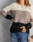Jianna Netted Texture Pullover Sweater