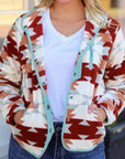 Western Aztec Fleece Buttoned Jacket