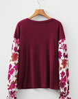 Floral Patchwork Long Sleeve Top