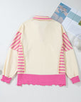 Juliana Patchwork Terry Knit Top