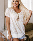 Janiyah Leopard Side Slit Loose Fit Top
