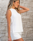Sierra Knit Tank Top and Drawstring Shorts Set