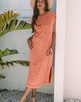 Eloise Mineral Wash Pocketed T-shirt Long Dress