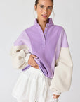 Lavender Color Block Sweatshirt