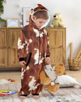 Cow Print Young Kids Pajama Hooded Onesie