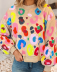 Leopard Drop Shoulder Sweatshirt