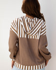 Tilly Striped Patchwork Drawstring Hoodie