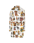 Vintage Cowboy Collage Western Women's Robe