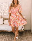 Louise Wide Flutter Sleeve Floral Dress