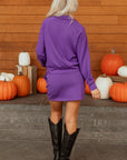 Solid Half Zip Pullover and Mini Skort Set