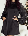 Esther Glittering Mesh Sleeve Dress