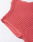 Melina Loose Knit Short Dolman Sleeve Sweater