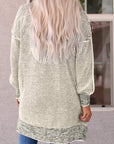 Plaid Open Front Long Cardigan