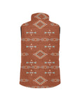 Brown Aztec Men's Puffy Vest