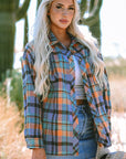 Plaid Button-Up Long Sleeve Shirt