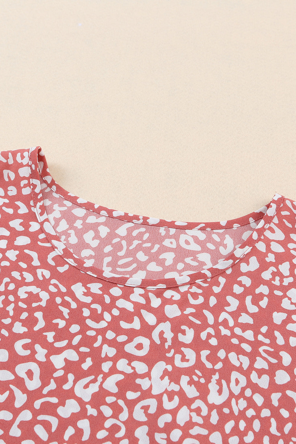 Leah Leopard Spotted Ruffle Sleeve Top