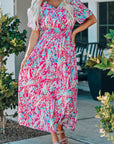 Mara V Neck Floral Dress