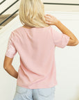 Elliot Leopard Crisscross V Neck Short Sleeve Blouse
