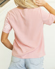 Leopard Patchwork Crisscross V-Neck Blouse