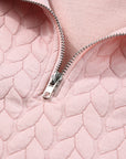 Jocelyn Textured Quarter Zip Raglan Sleeve Sweatshirt