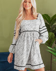 Nicole Floral Square Neck Dress