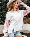 Raelynn Floral Patchwork Casual Sweatshirt