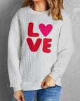 Christmas Merry And Bright Cable Knit Pullover Sweatshirt