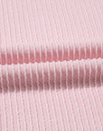 Colorblock Corded Knit Crewneck Tee