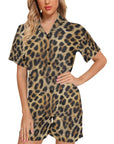 Baha Ranch Retro Pop Western Leopard Cowgirl Pajama Set