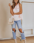 Chana Tie On Shoulder Sleeveless Top