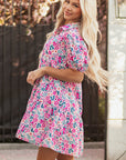 Lindsey Floral Short Sleeve Loose Dress