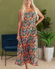 Danielle Boho Floral High Waist Maxi Dress